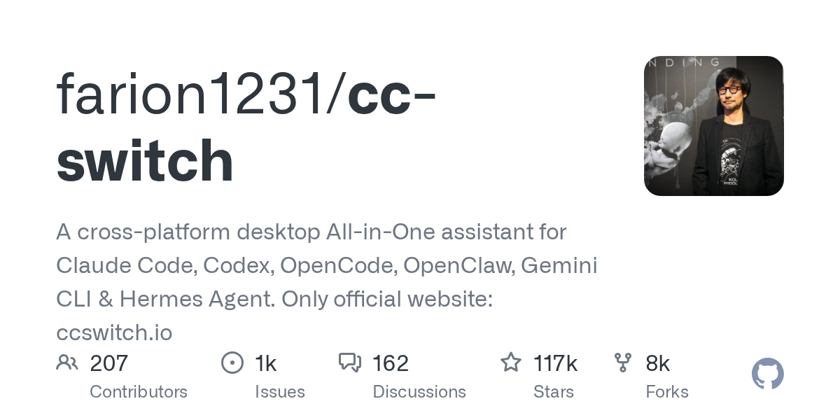 cc-switch GitHub releases page preview