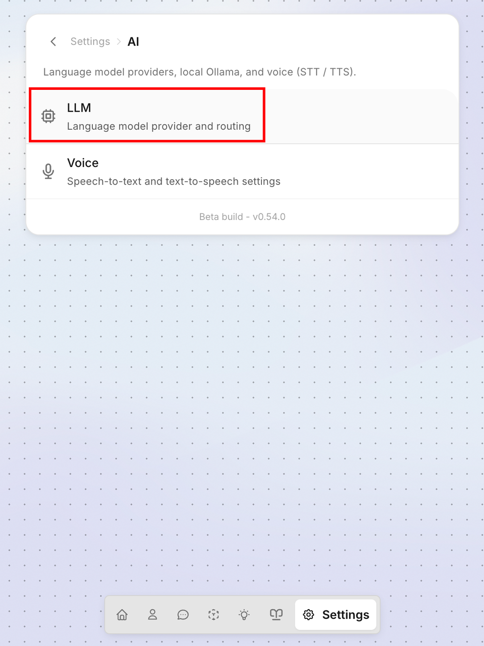 OpenHuman LLM provider configuration