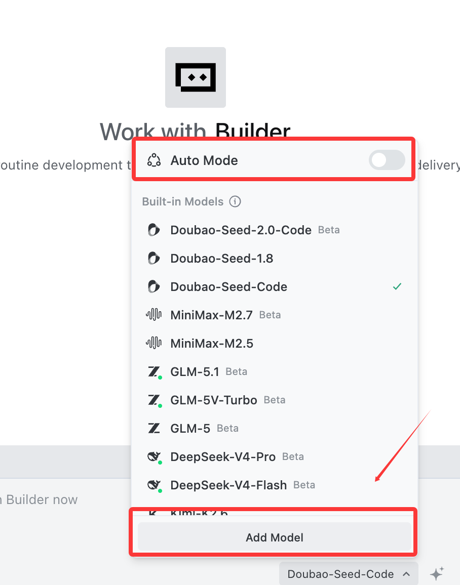 TRAE IDE Model Settings page with Add Model button highlighted